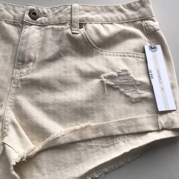 Nwt O’Neill Owen bleach stripe wash denim shorts size 11 - Picture 3 of 10